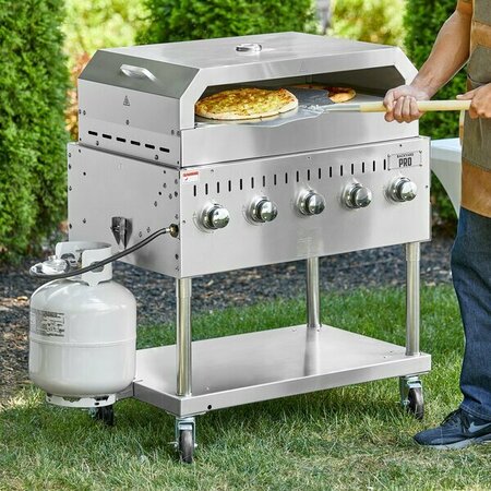 BACKYARD PRO LPG36 36in Stainless Steel Liquid Propane Outdoor Grill with Pizza Oven 554LPG36POKIT
